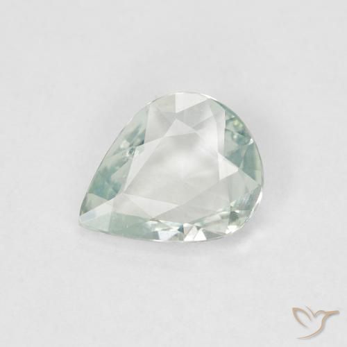 0.47ct 天然 ライトグリーン サファイア, 洋梨の形, VS