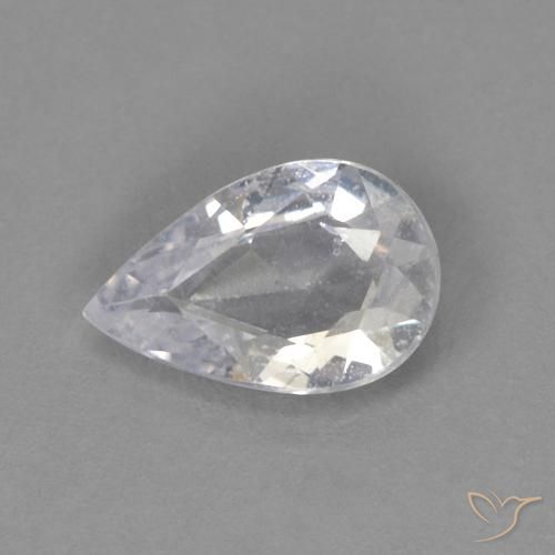 0.35ct 天然 ミディアムグレー サファイア, 洋梨の形, VS