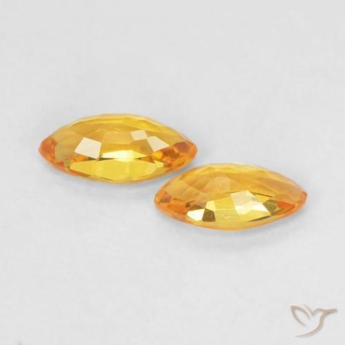 Shop natural 0.39ct ゴールドオレンジ サファイア gems, マーキーズ, from タンザニア at GemSelect. In stock, global shipping!