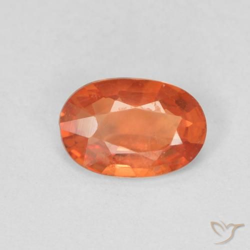 0.41ct 天然 ファイアオレンジ サファイア, 楕円形, VS