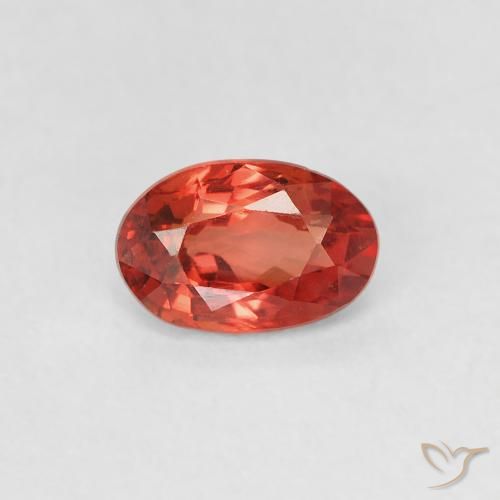 0.56ct 天然 ミディアムレッド サファイア, 楕円形, VVS-VS