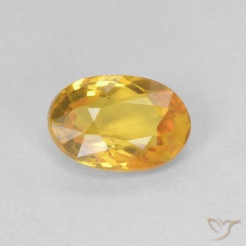 0.66ct 天然 オレンジゴールド サファイア, 楕円形, VVS-VS