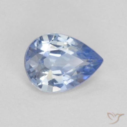 0.30ct 天然 パステルブルー サファイア, 洋梨の形, VVS-VS
