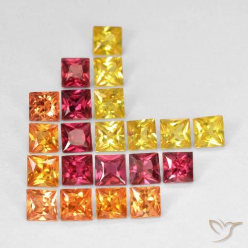 2.16 ct ルース プリンセス カット サファイア、2.5 x 2.4 mm タンザニア産, Photo A