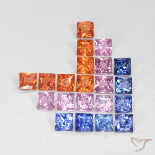 Shop natural 1.49ct マルチカラー サファイア gems, 四角形, from タンザニア at GemSelect. In stock, global shipping!