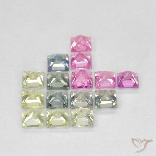 Shop natural 1.65ct マルチカラー サファイア gems, 四角形, from タンザニア at GemSelect. In stock, global shipping!