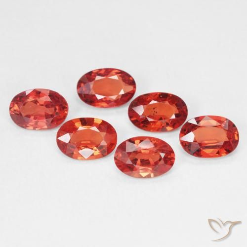 0.49ct 天然 明るいクリムゾンレッド サファイア, 楕円形, VVS-VS
