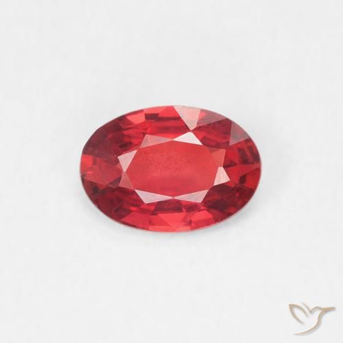 0.45ct 天然 ミディアムレッド サファイア, 楕円形, VS