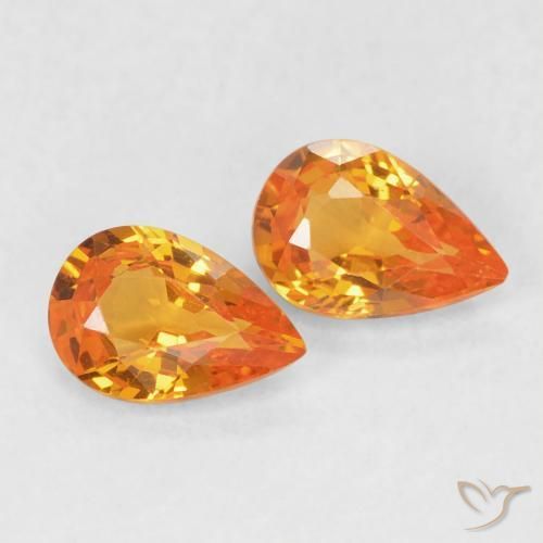 Shop natural 0.97ct アンバーオレンジ サファイア gems, 洋梨の形, from タンザニア at GemSelect. In stock, global shipping!