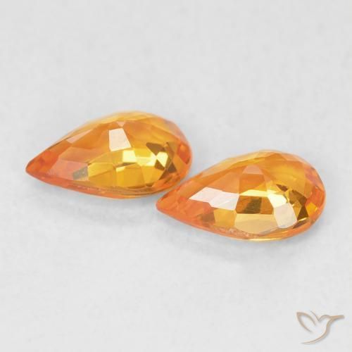 Shop natural 0.97ct アンバーオレンジ サファイア gems, 洋梨の形, from タンザニア at GemSelect. In stock, global shipping!