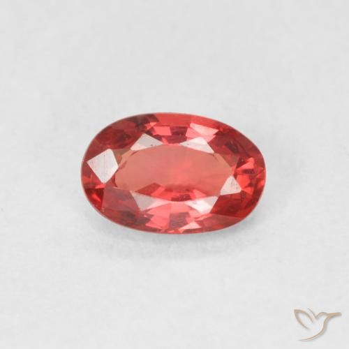 0.54ct 天然 スカーレットレッド サファイア, 楕円形, VVS-VS, Photo A