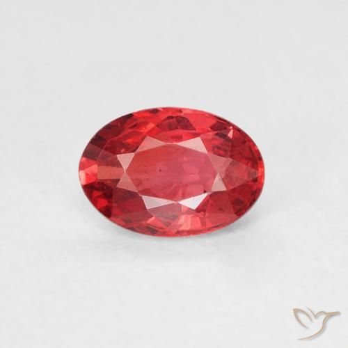 0.53ct 天然 明るい赤 サファイア, 楕円形, VS