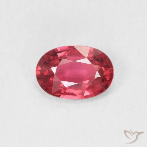 0.57ct 天然 ミディアムレッド サファイア, 楕円形, VS