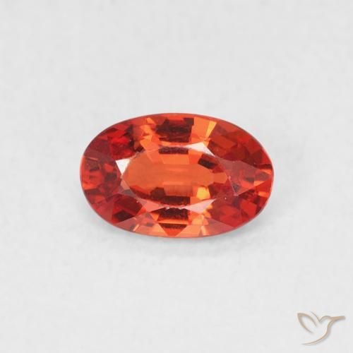0.54ct 天然 ミディアムレッド サファイア, 楕円形, VVS-VS