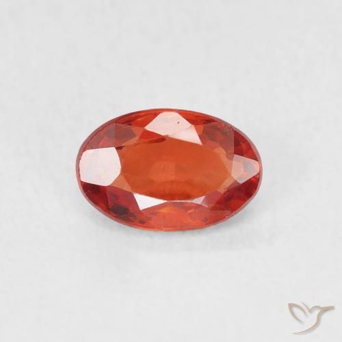 0.63ct 天然 濃い赤 サファイア, 楕円形, VVS-VS