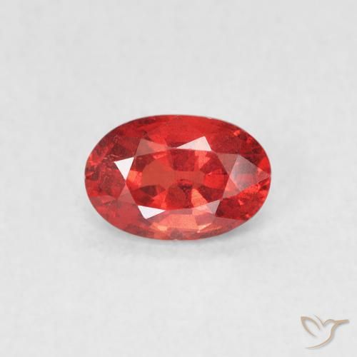 0.66ct 天然 スカーレットレッド サファイア, 楕円形, VVS-VS