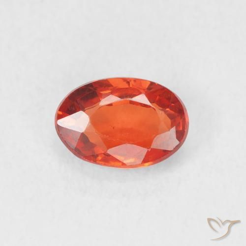 0.70ct 天然 赤みがかったオレンジ サファイア, 楕円形, VVS-VS
