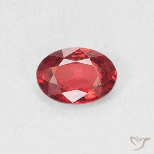 0.55ct 天然 濃い赤 サファイア, 楕円形, VVS-VS