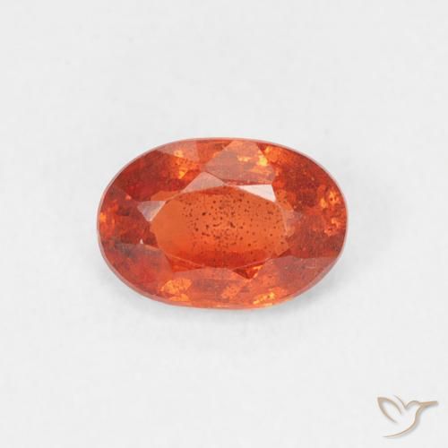 0.70ct 天然 ファイアオレンジ サファイア, 楕円形, VS