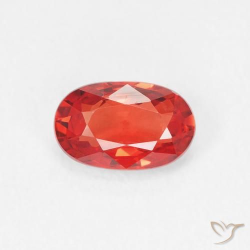 0.61ct 天然 明るいクリムゾンレッド サファイア, 楕円形, VS