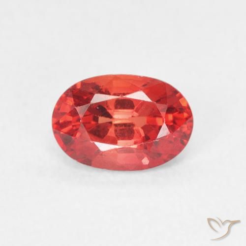0.73ct 天然 濃い赤 サファイア, 楕円形, VVS-VS