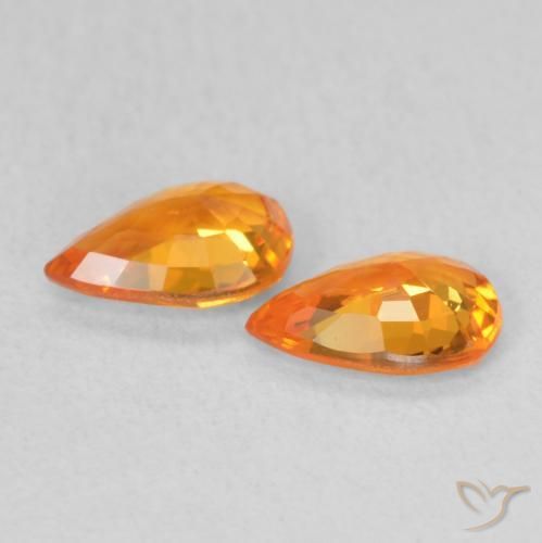 Shop natural 0.96ct 鮮やかなオレンジ サファイア gems, 洋梨の形, from タンザニア at GemSelect. In stock, global shipping!