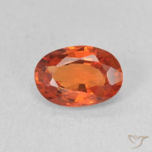 0.71ct 天然 ミディアムオレンジ サファイア, 楕円形, VVS-VS