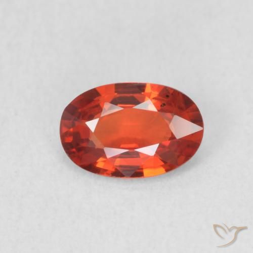 0.52ct 天然 ミディアムレッド サファイア, 楕円形, VVS-VS