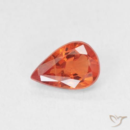 0.58ct 天然 ミディアムレッド サファイア, 洋梨の形, VS