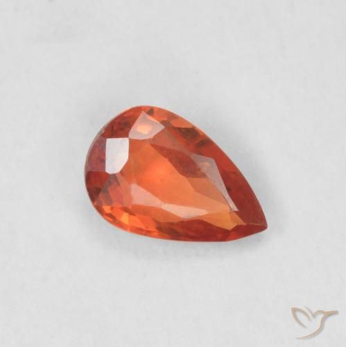 0.51ct 天然 明るいクリムゾンレッド サファイア, 洋梨の形, VS, Photo A
