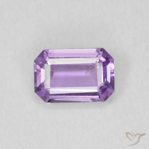 0.68ct 天然 薄いピンクがかった紫 サファイア, エメラルドカット, VS