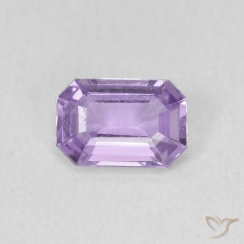 0.69ct 天然 ライトバイオレット サファイア, エメラルドカット, VVS