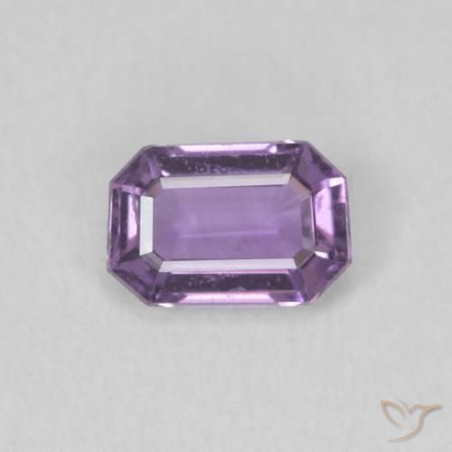 0.61ct 天然 薄いグレープパープル サファイア, エメラルドカット, VS