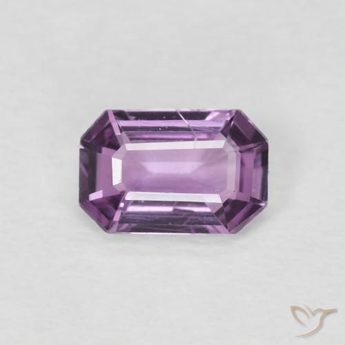 0.60ct 天然 Medium Dark-Purple サファイア, エメラルドカット, VS-SI