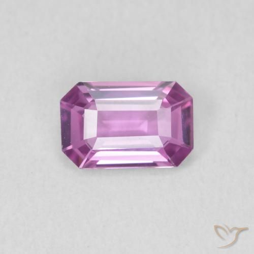 0.62ct 天然 Medium Light-Purple サファイア, エメラルドカット, VVS