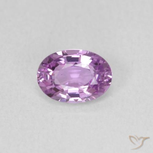 0.57ct 天然 ライトパープル サファイア, 楕円形, VVS