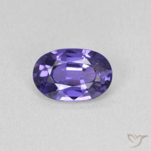 0.65ct 天然 ディープパープル サファイア, 楕円形, VVS