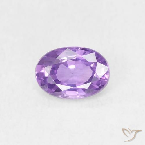 0.58ct 天然 ミディアムピンクバイオレット サファイア, 楕円形, VS