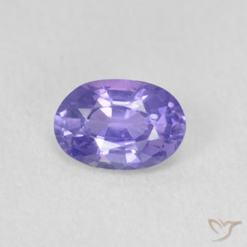 0.52ct 天然 ディープパープル サファイア, 楕円形, VVS-VS