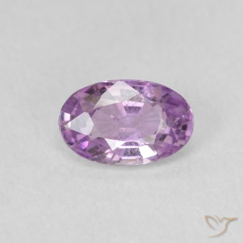 0.55ct 天然 ミディアムピンクがかったパープル サファイア, 楕円形, VVS-VS