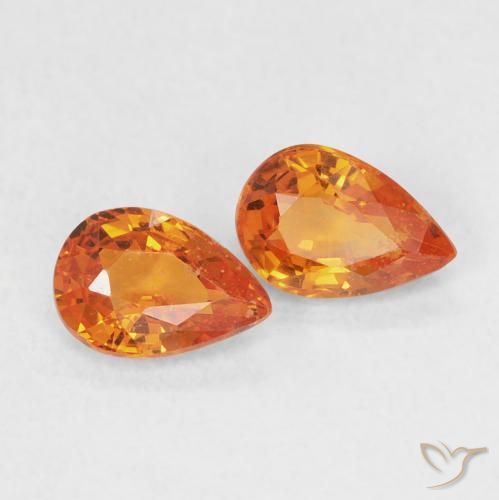 Shop natural 1.07ct 鮮やかなオレンジ サファイア gems, 洋梨の形, from タンザニア at GemSelect. In stock, global shipping!