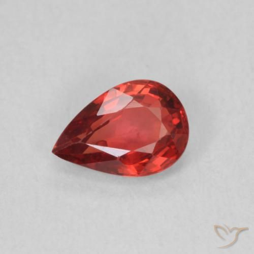 0.50ct 天然 ディープレッド サファイア, 洋梨の形, VVS