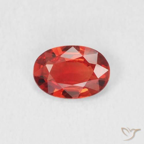 0.43ct 天然 明るい赤 サファイア, 楕円形, VVS