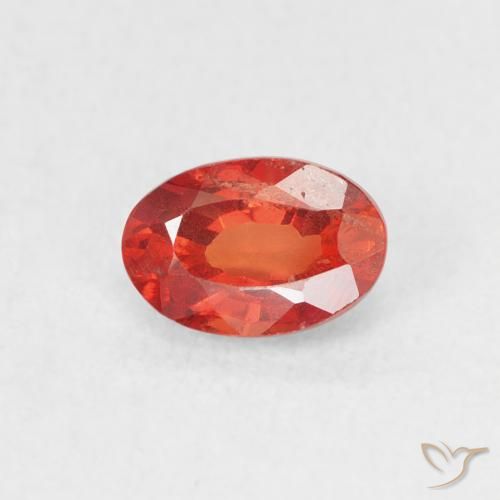 0.64ct 天然 ミディアムレッド サファイア, 楕円形, VS