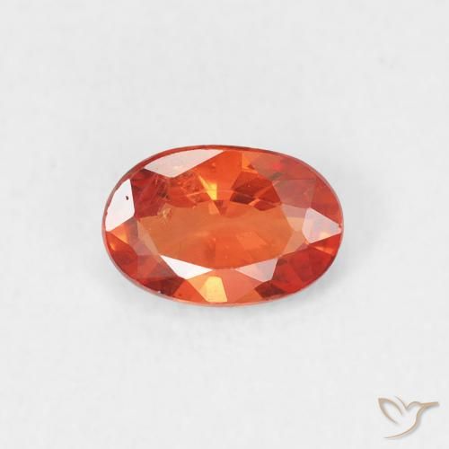 0.55ct 天然 ウォームオレンジ サファイア, 楕円形, VS