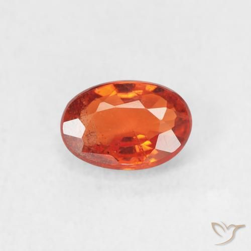 0.58ct 天然 ファイアオレンジ サファイア, 楕円形, VS