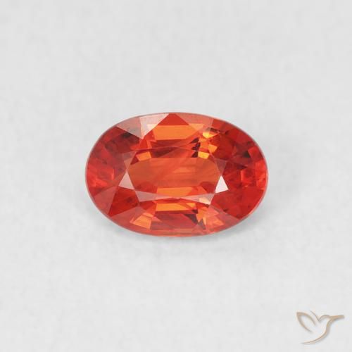0.57ct 天然 ミディアムレッド サファイア, 楕円形, VS