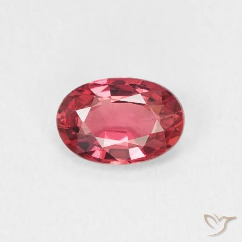 0.55ct 天然 ミディアムレッド サファイア, 楕円形, VVS