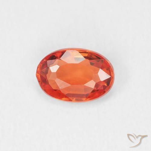 0.53ct 天然 ファイアオレンジ サファイア, 楕円形, VVS