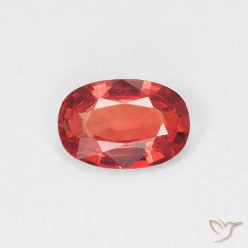 0.53ct 天然 濃い赤 サファイア, 楕円形, VVS